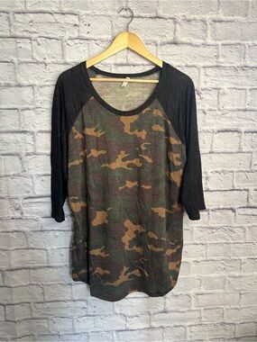 Acting Pro Camo Raglan Tunic Top – 3X